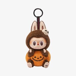Pop Mart The Monsters Happy Halloween Party Sitting Pumpkin Pendant Keychain